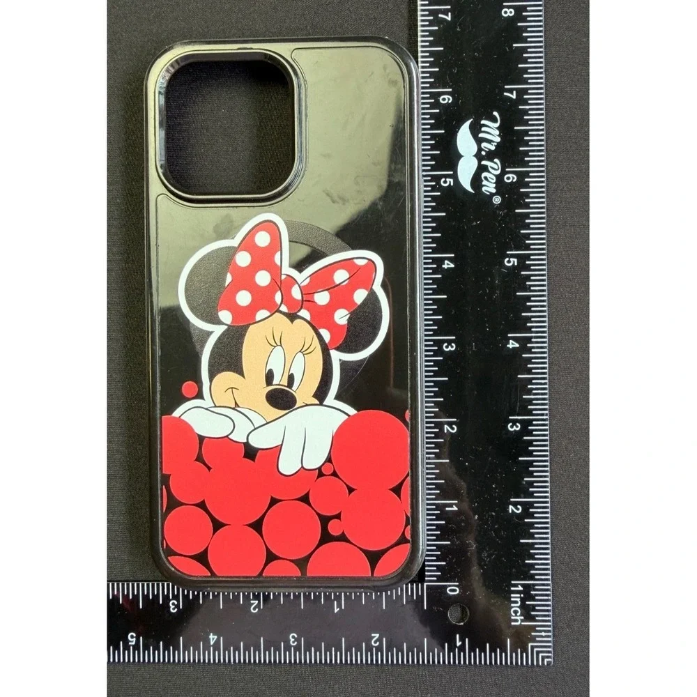 Disney Otterbox With Magsafe Minnie Mouse Case iPhone 14 Pro Max Black‎ Red Bow